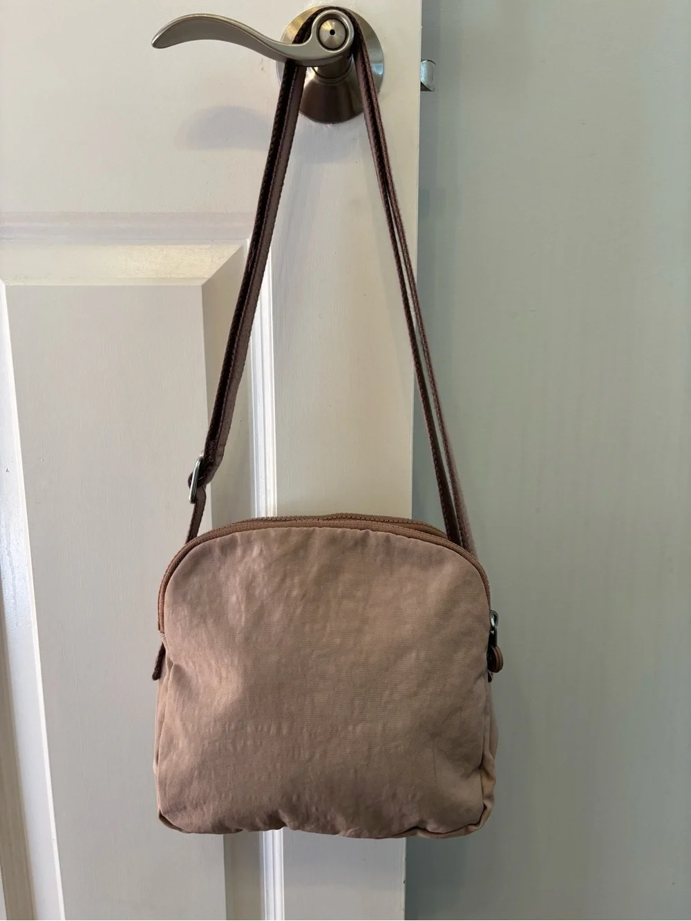 Kipling keefe crossbody rosey rose pink nylon